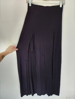 Candie’s Black Double High Slits Maxi Skirt - Size Small